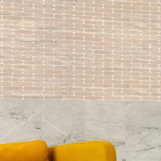 lapidary | oval petit mosaic sheet | beige travertine 