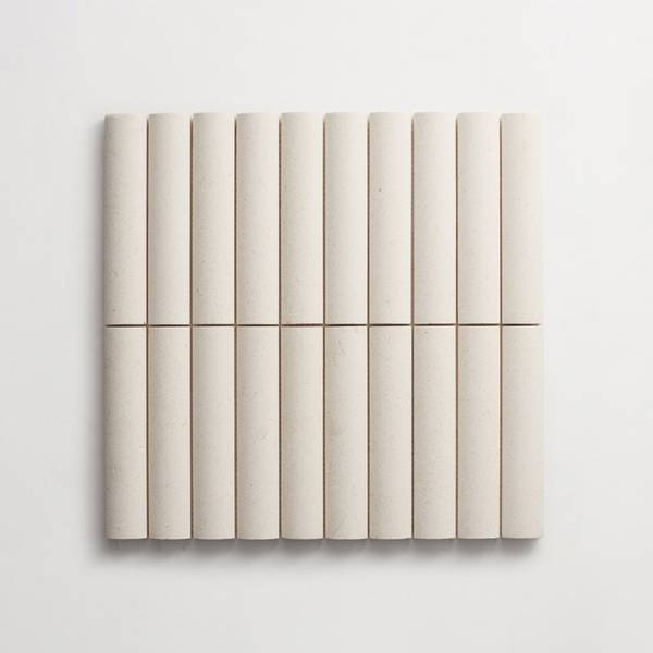 lapidary | cabochon short mosaic sheet | white limestone 