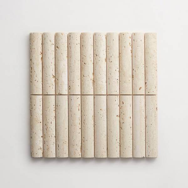 lapidary | cabochon short mosaic sheet | beige travertine 