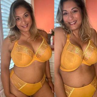 Curvy Kate Centre Stage Full Plunge Side Support Bra Turmeric as worn by @freens_favourites
