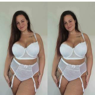 Liaison Vienna Padded Longline Balcony Bra White as worn by @sarah_ann_broad