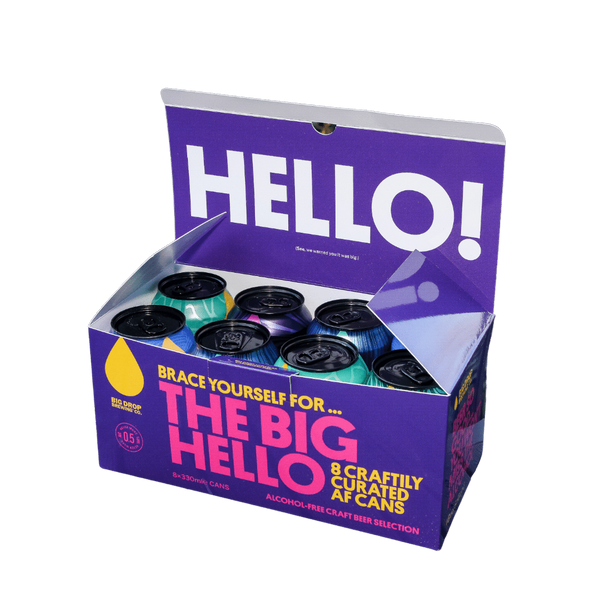 A pack image of Big Drop's The Big Hello 8 Can Pack A Selection of our Best Sellers