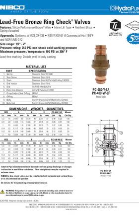 NIBCO PC-480-Y-LF Submittal