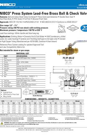 NIBCO PC-FP485-LF Submittal