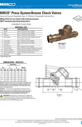 NIBCO PF-413-Y Submittal