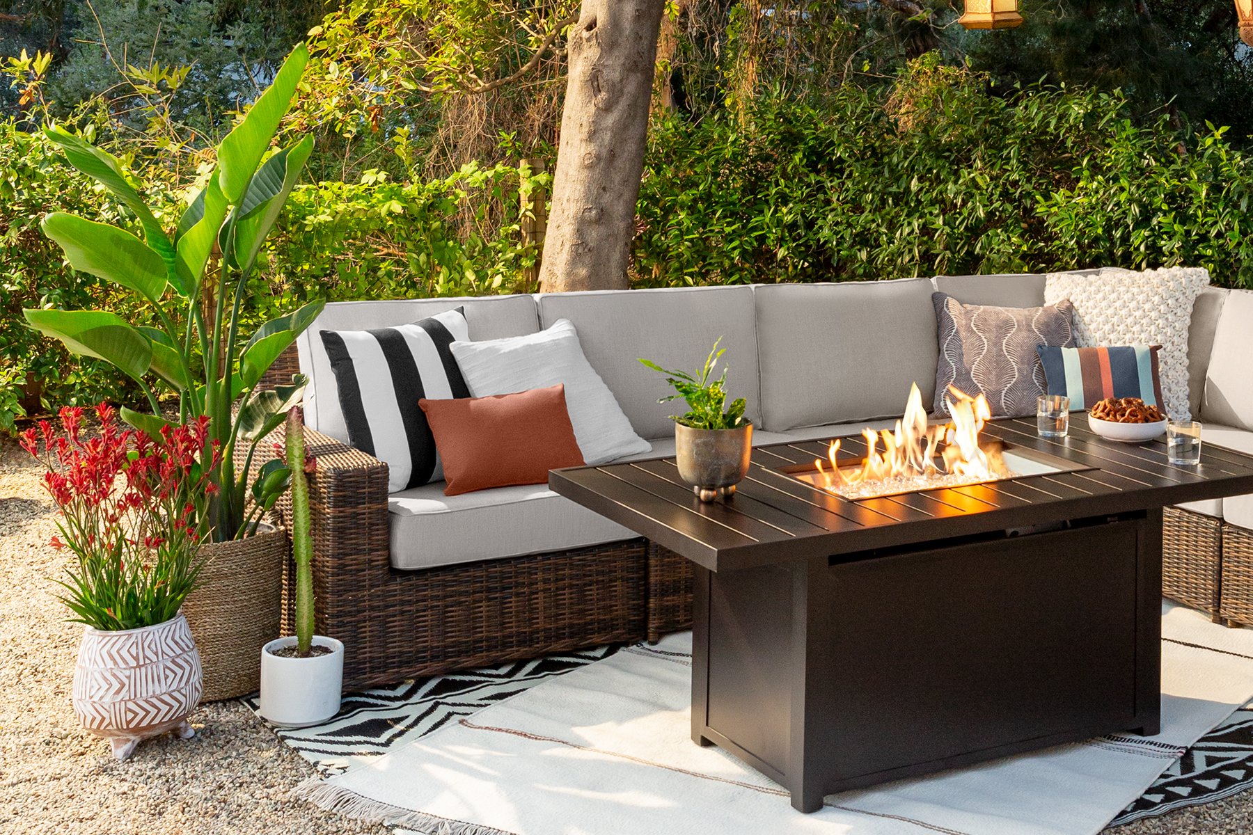 Langdon Wicker Outdoor Small Sectional Set | Yardbird