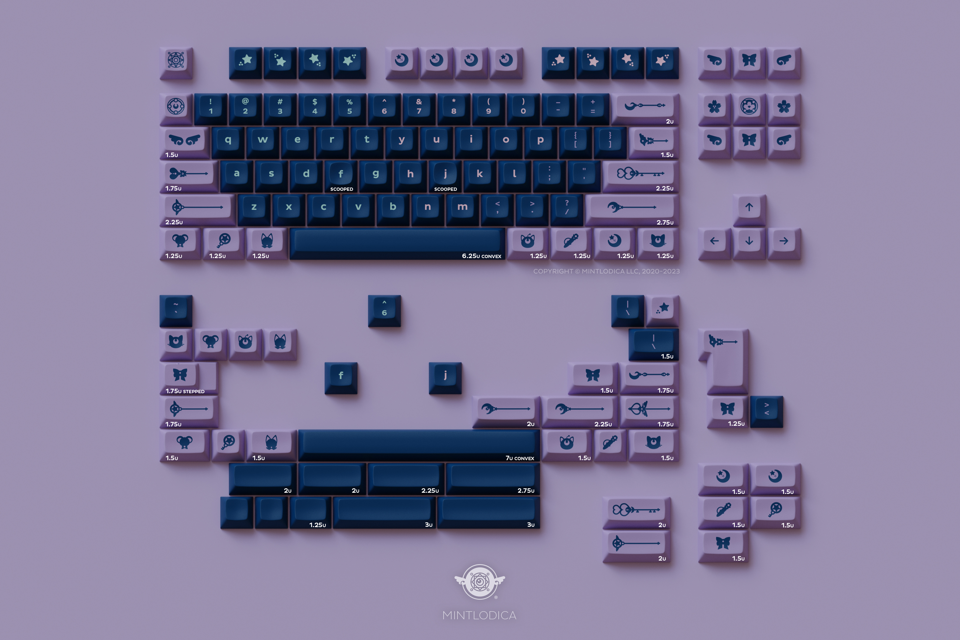 DSA Dark Magic Girl Keycaps by Mintlodica® ❀ Bring joy to