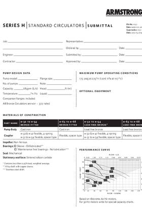 Armstrong H Series Submittal