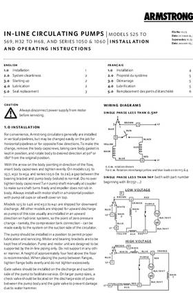 Armstrong S&H and 1050/1060 Install