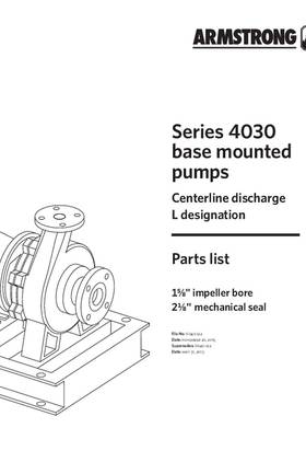 Armstrong 4030L Series Parts List