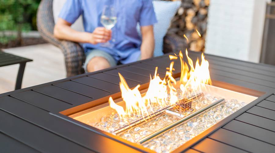 Rectangle Fire Pit Table Yardbird