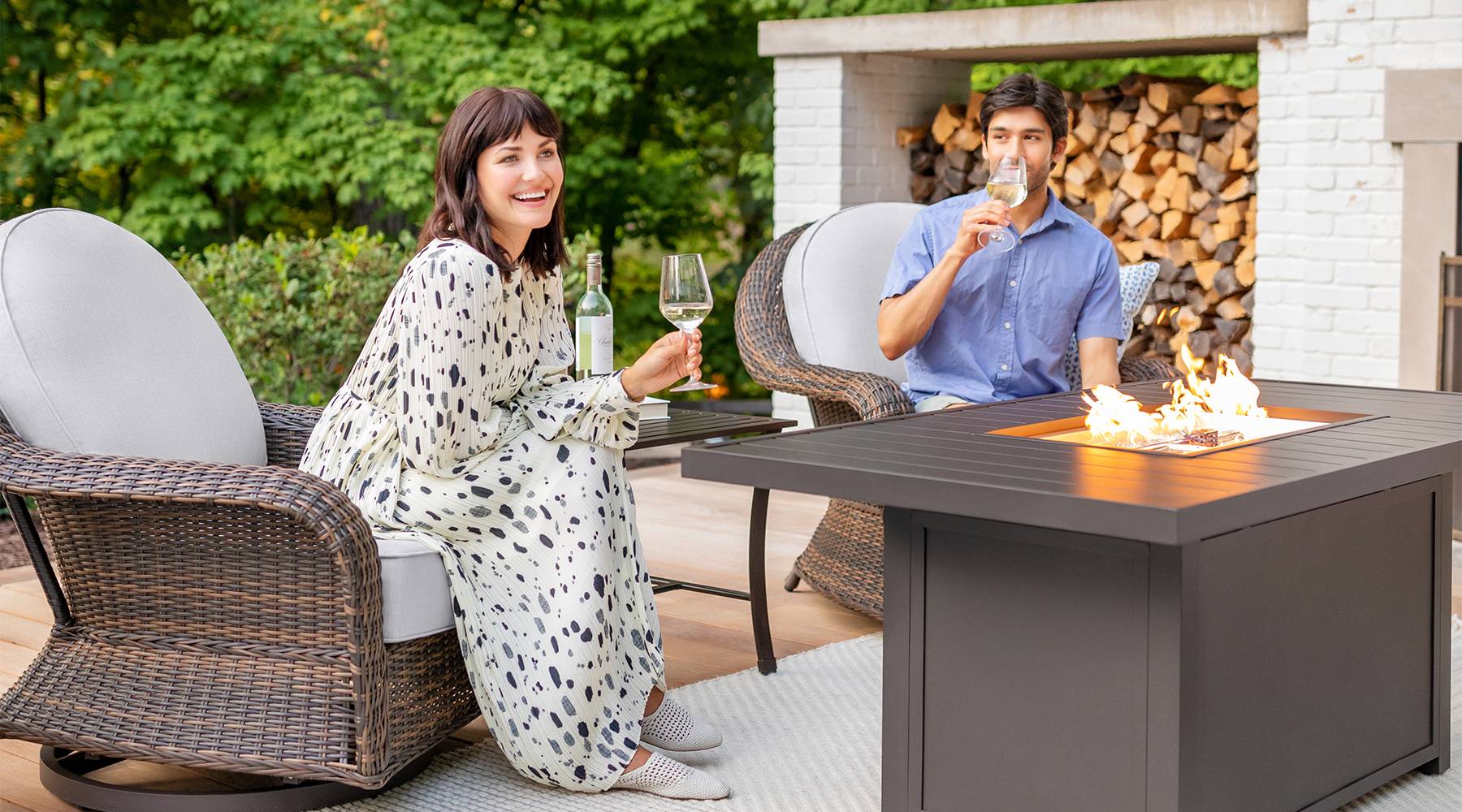 Rectangle Fire Pit Table Yardbird