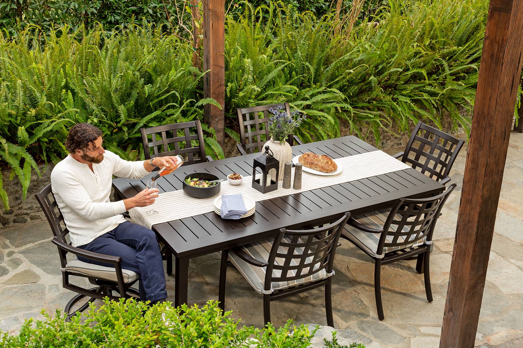 Lily 9 Piece Outdoor Rectangular Dining Set Yardbird