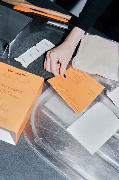 Spiced Carrot Cake KitEditorial Image of person making cake