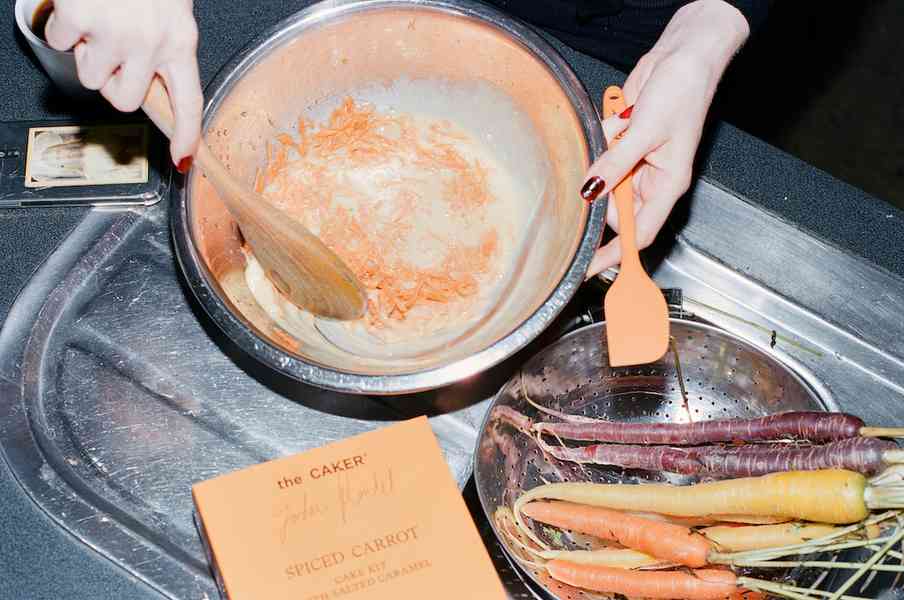 Spiced Carrot Cake KitEditorial Image  of person making cake