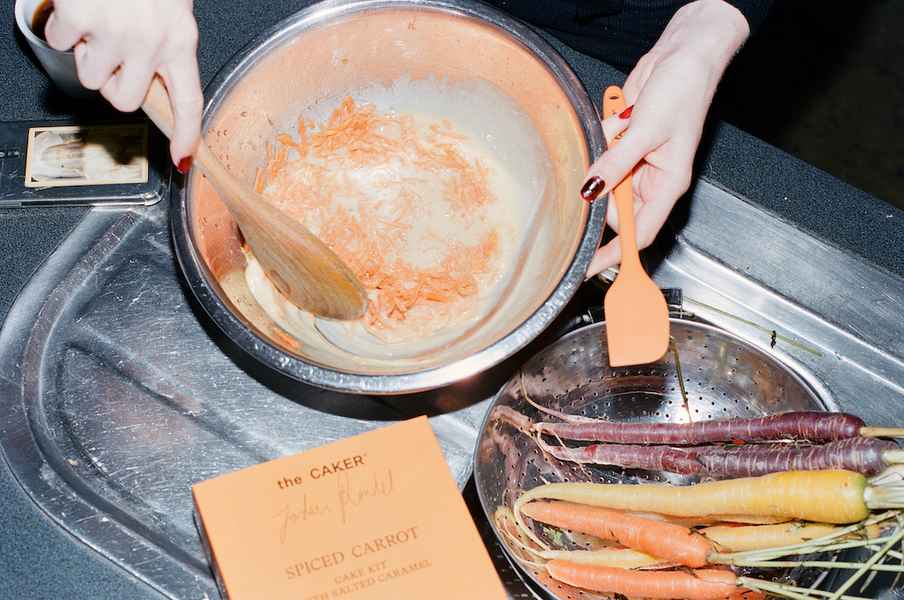 Spiced Carrot Cake KitEditorial Image of person making cake
