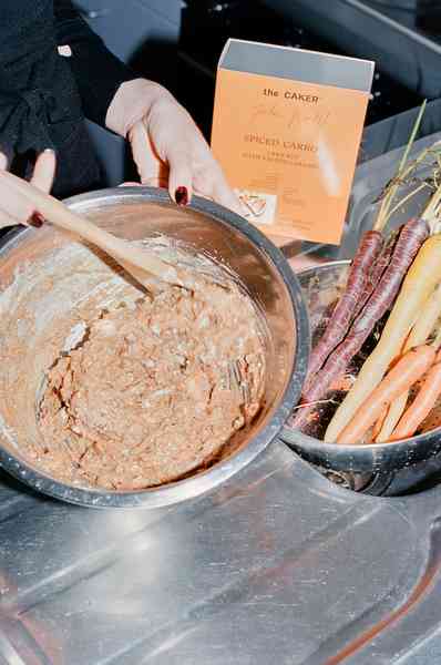 Spiced Carrot Cake KitEditorial Image  of person making cake