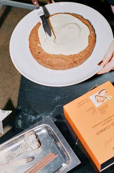 Spiced Carrot Cake KitEditorial Image of person making cake