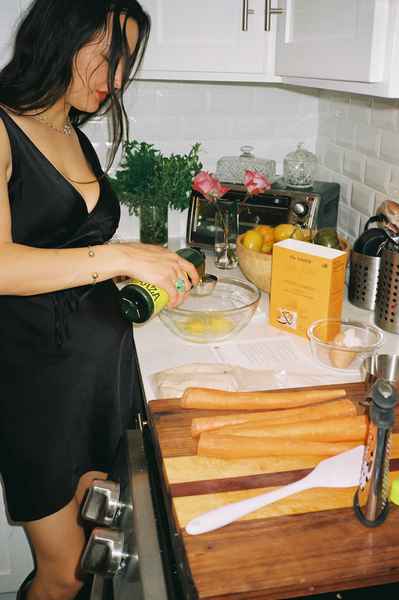 Spiced Carrot Cake KitEditorial Image of person making cake