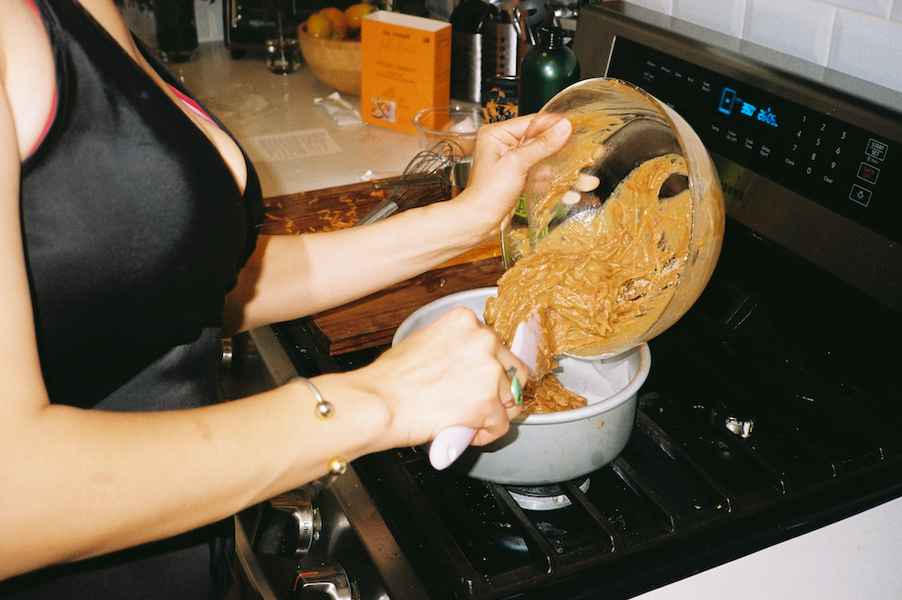 Spiced Carrot Cake KitEditorial Image of person making cake