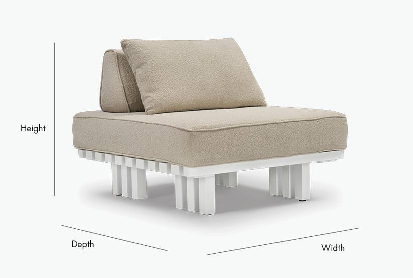 Outdoor Sunset Slipper Chair
