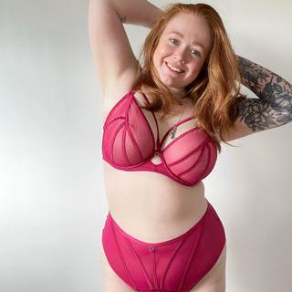 Scantilly Senses Plunge Bra Cherry as worn by @ginger.musings
