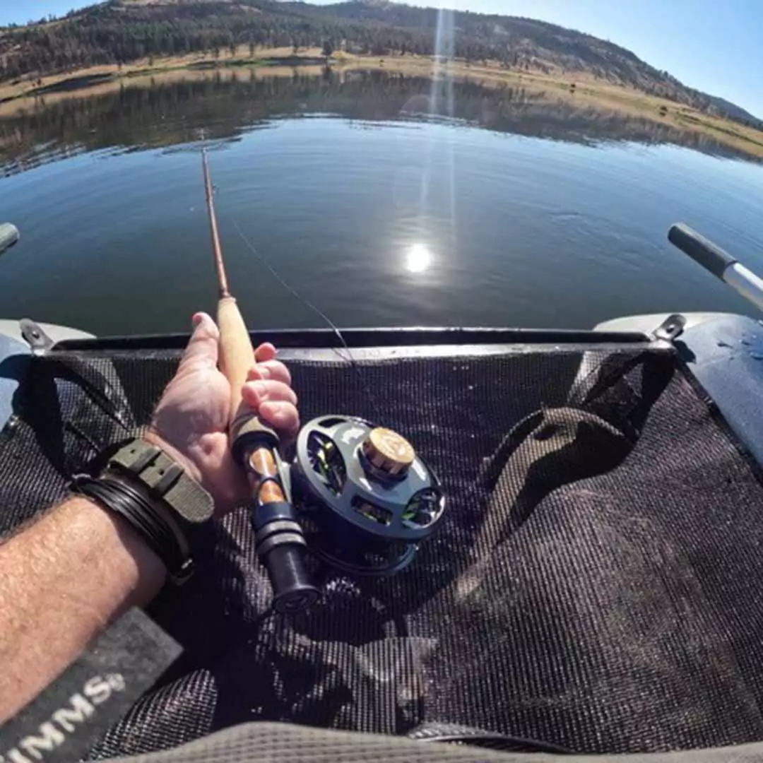 Montana Casting Co. Customer fly fishing with Craig Fly Rod
