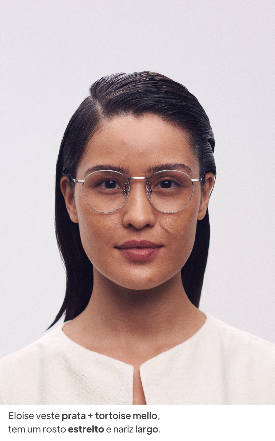 Rosto utilizando óculos do produto Nag - Óculos de Grau