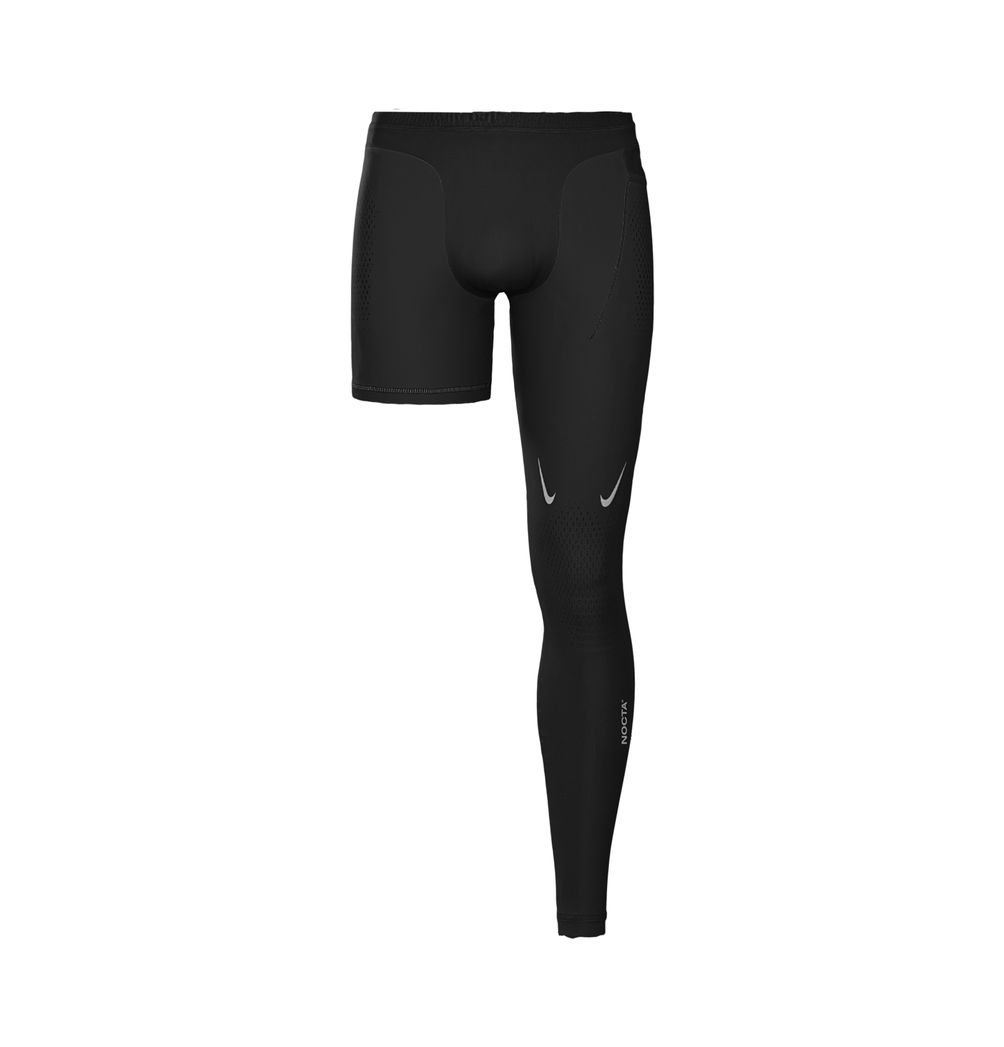 SINGLE LEG TIGHTS - BLACK (LEFT) image.