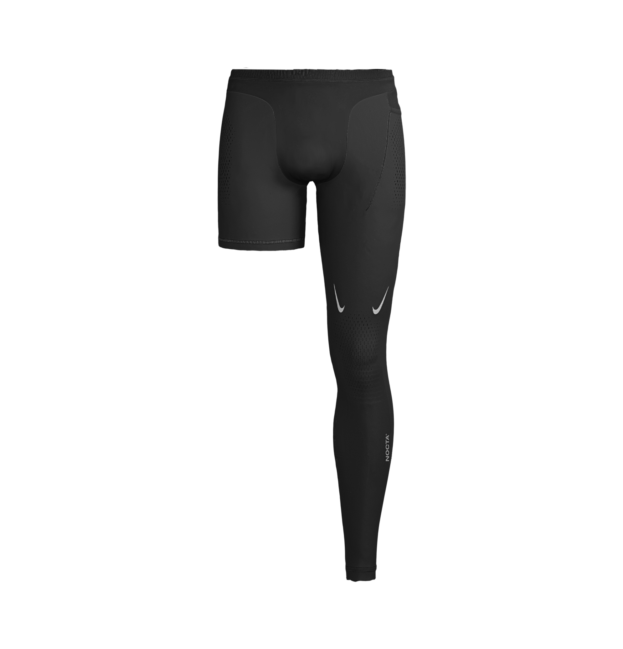 SINGLE LEG TIGHTS - BLACK (LEFT) image.