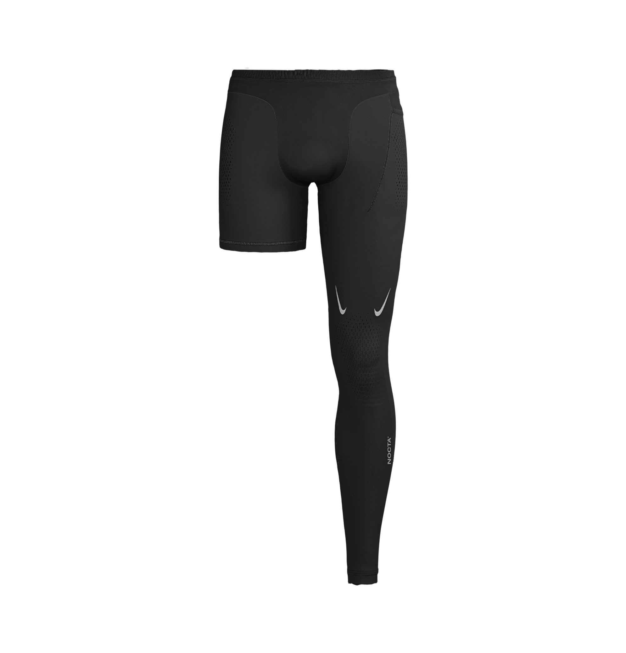 SINGLE LEG TIGHTS - BLACK (LEFT) image.