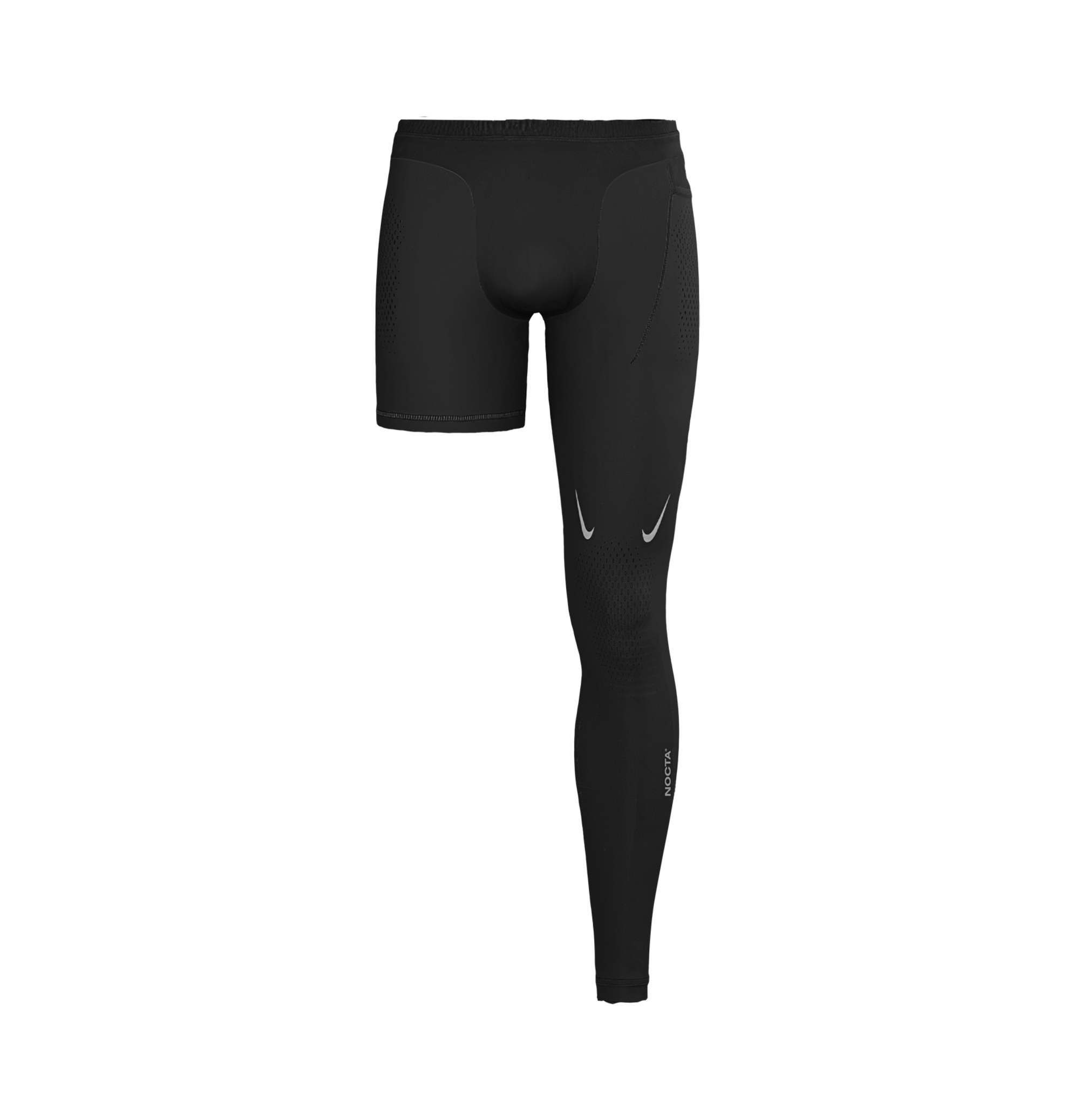 SINGLE LEG TIGHTS - BLACK (LEFT) image.