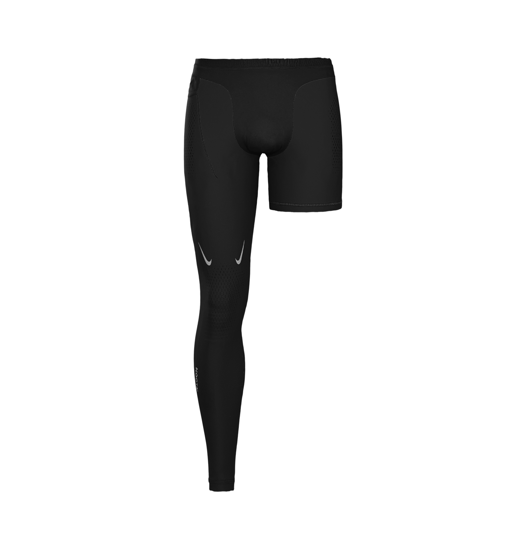 SINGLE LEG TIGHTS - BLACK (RIGHT) image.