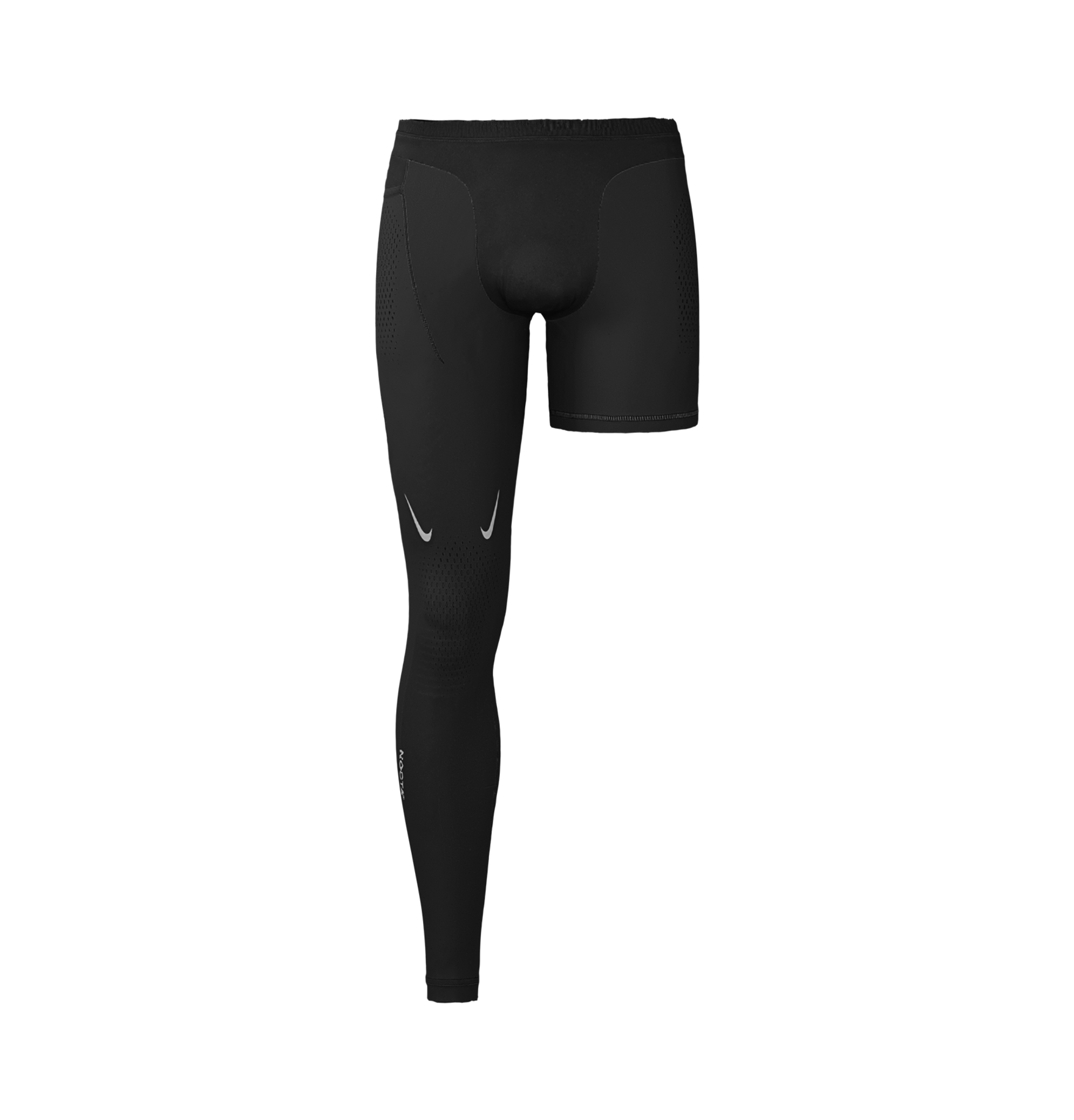 SINGLE LEG TIGHTS - BLACK (RIGHT) image.