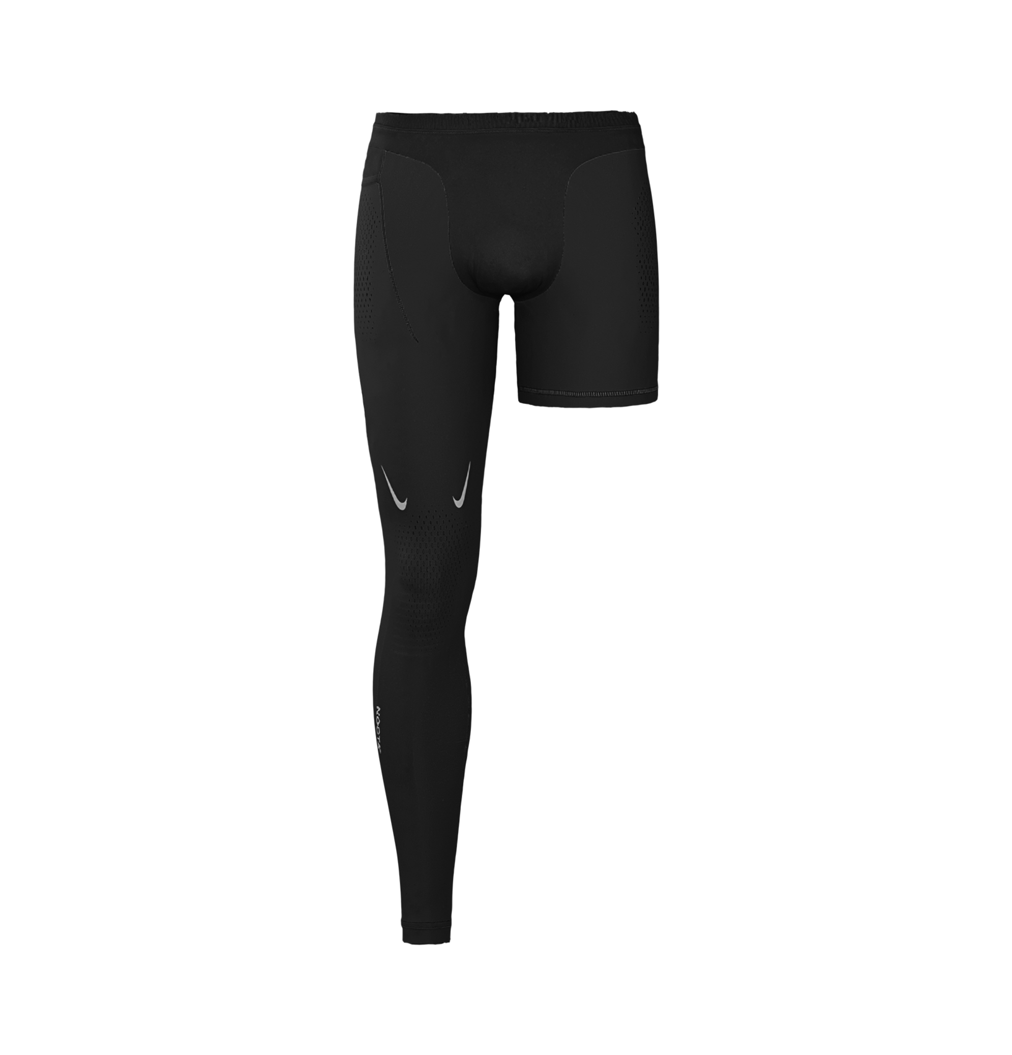 SINGLE LEG TIGHTS - BLACK (RIGHT) image.