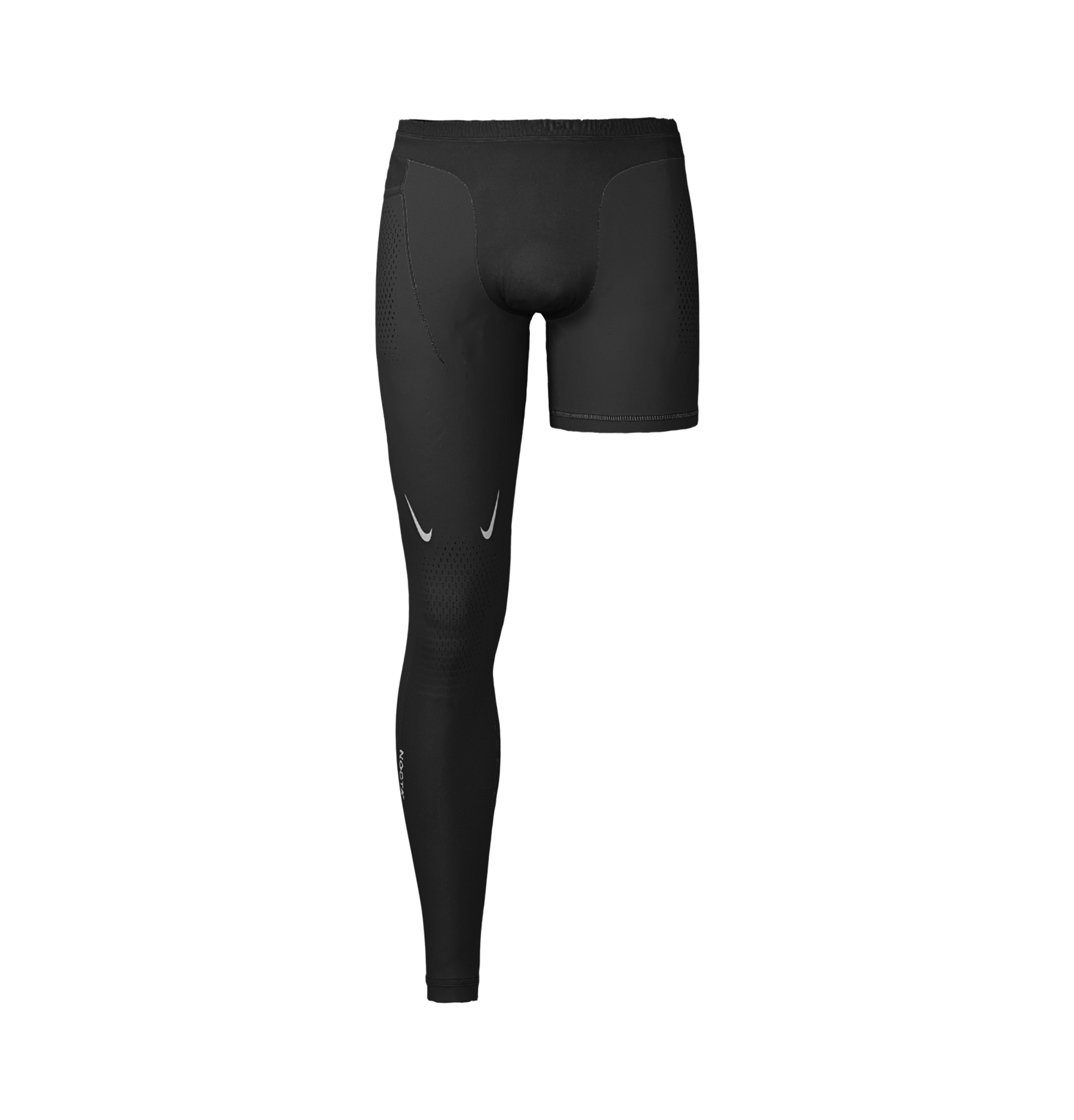 SINGLE LEG TIGHTS - BLACK (RIGHT) image.