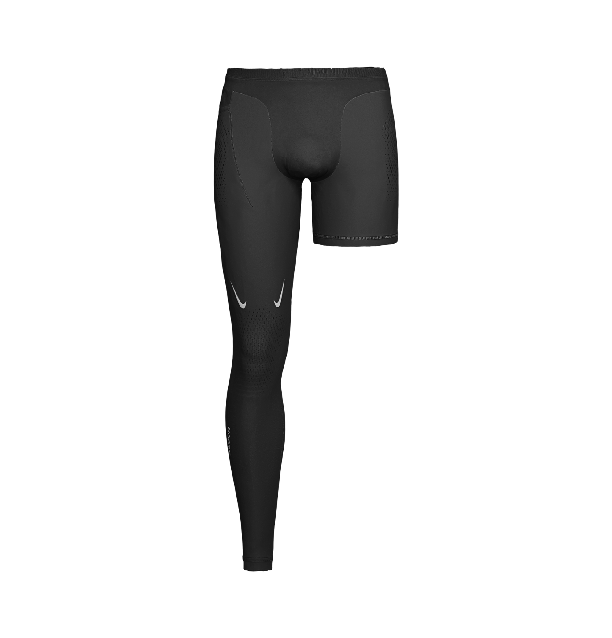 SINGLE LEG TIGHTS - BLACK (RIGHT) image.