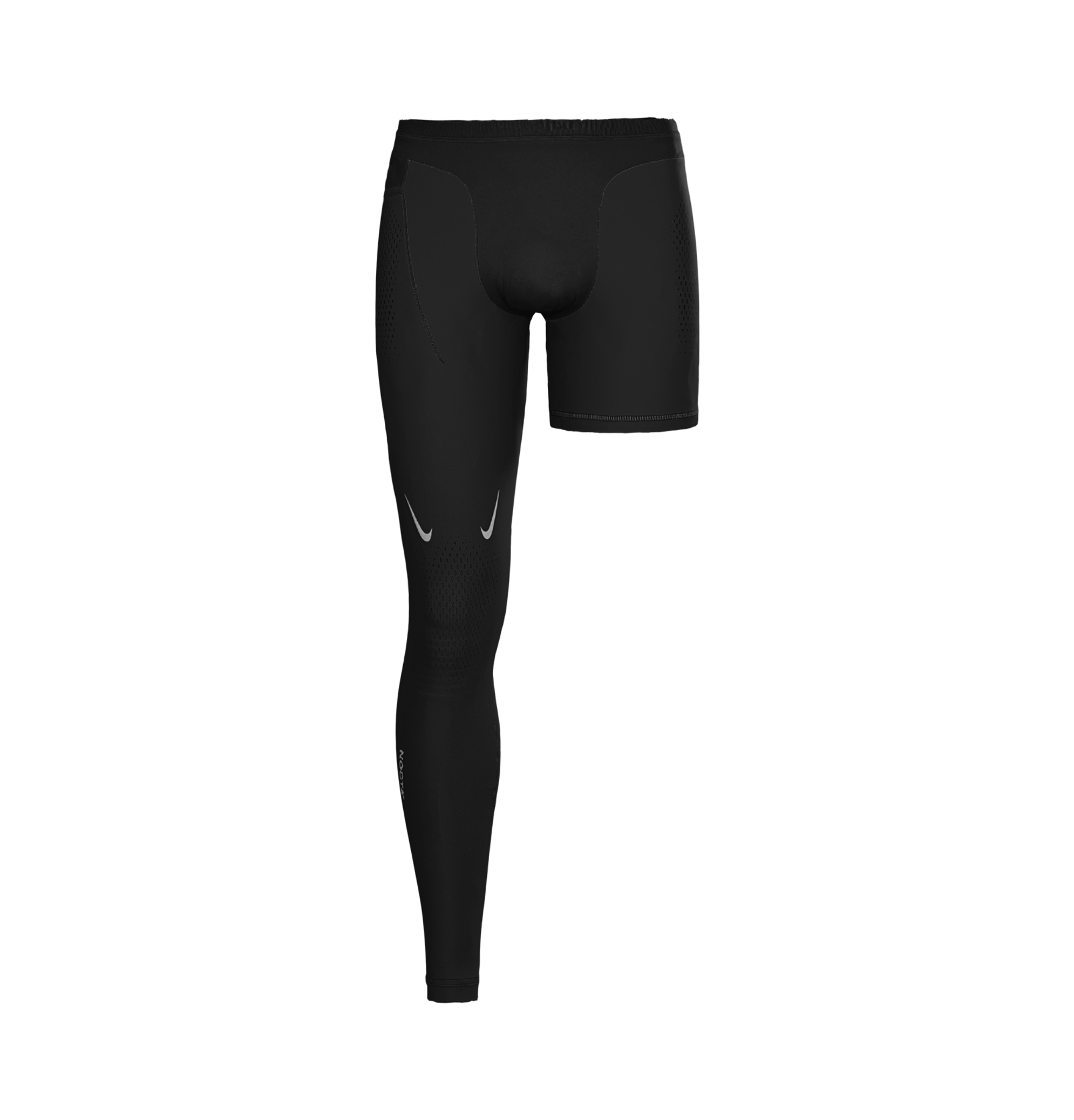 SINGLE LEG TIGHTS - BLACK (RIGHT) image.
