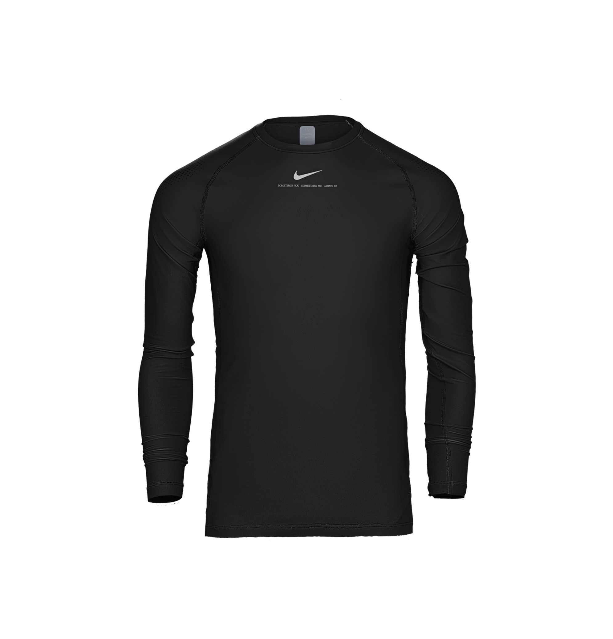 LS BASE LAYER TOP - BLACK image.