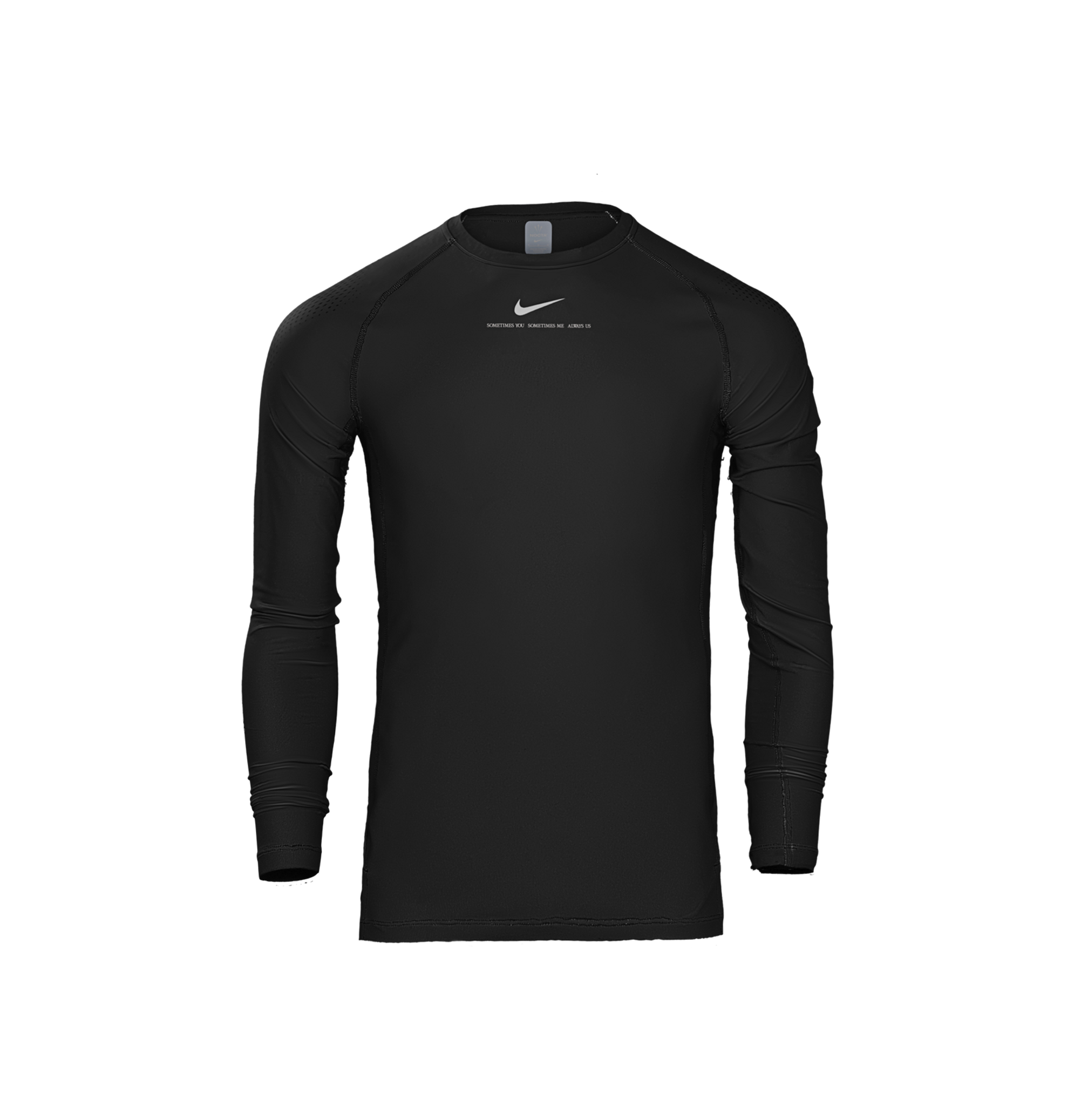 LS BASE LAYER TOP - BLACK image.