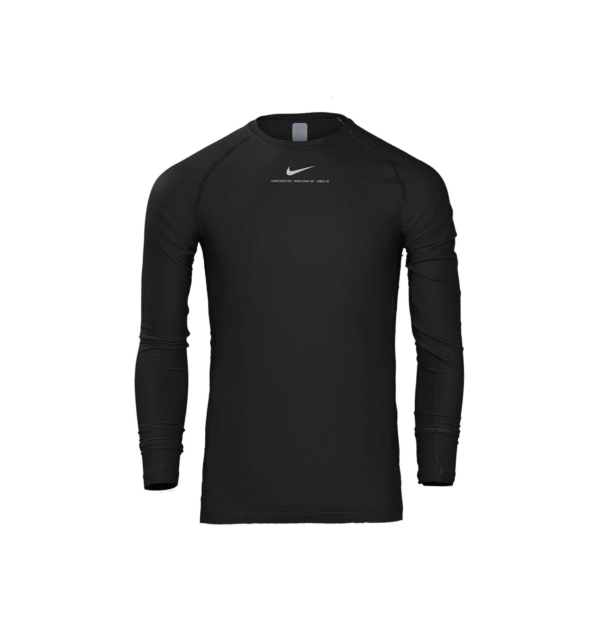 LS BASE LAYER TOP - BLACK image.