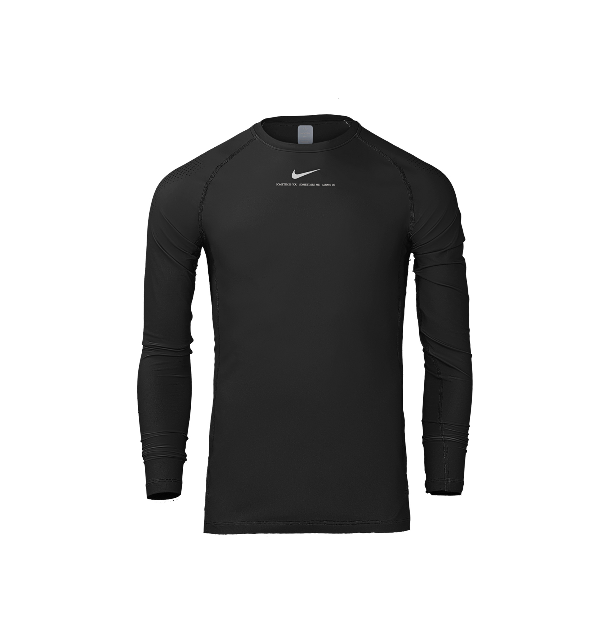 LS BASE LAYER TOP - BLACK image.