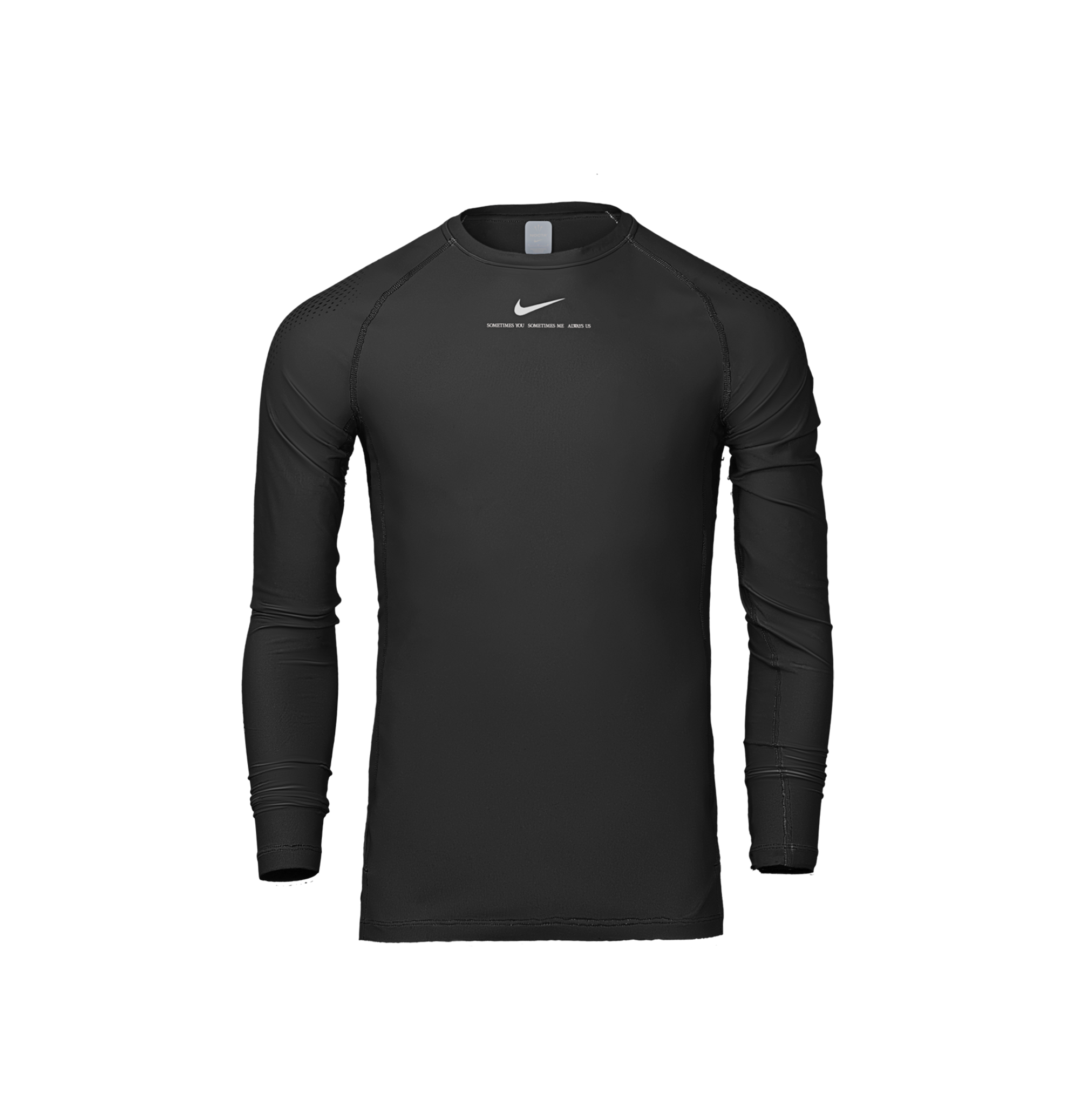 LS BASE LAYER TOP - BLACK image.
