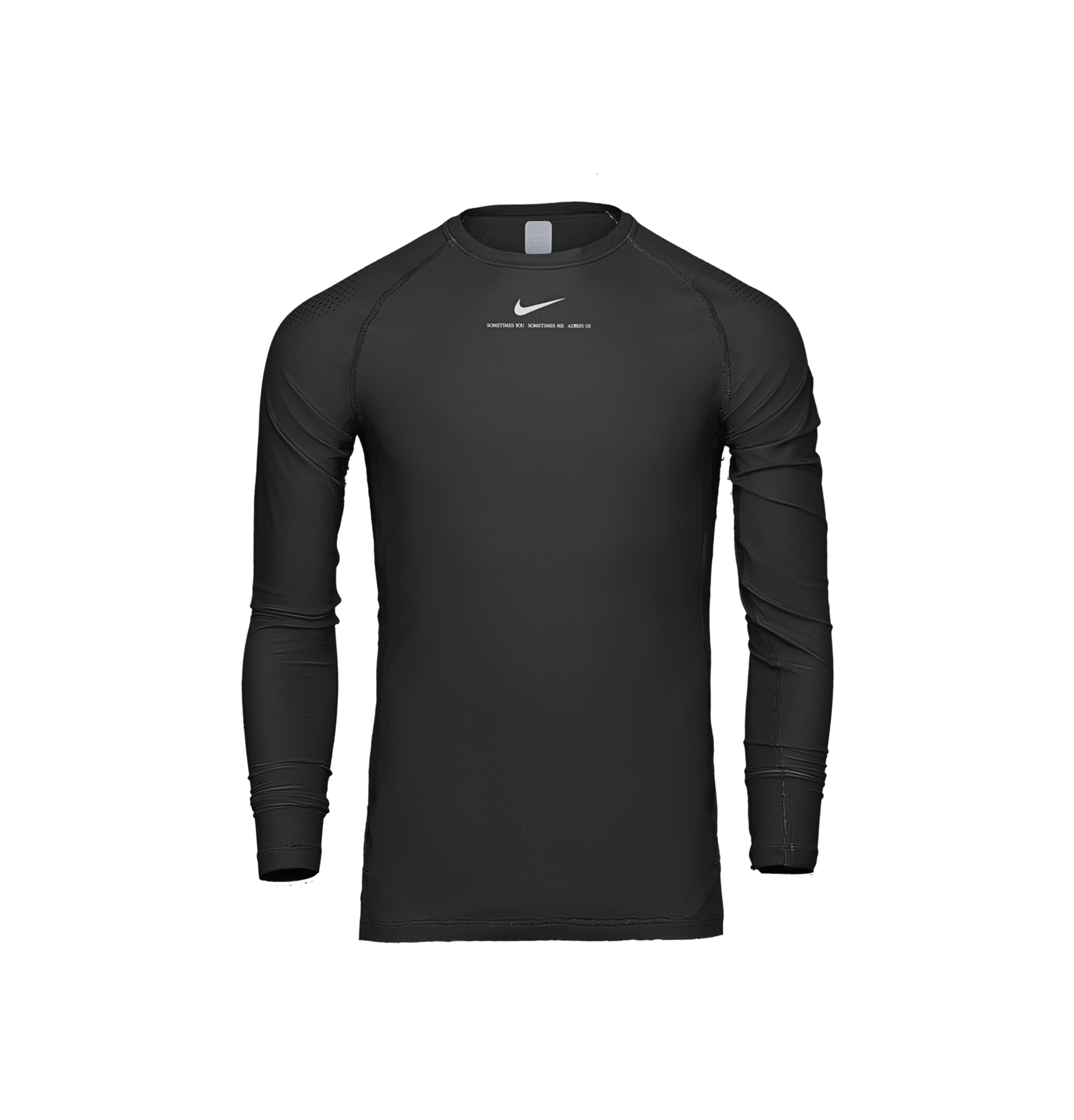 LS BASE LAYER TOP - BLACK image.