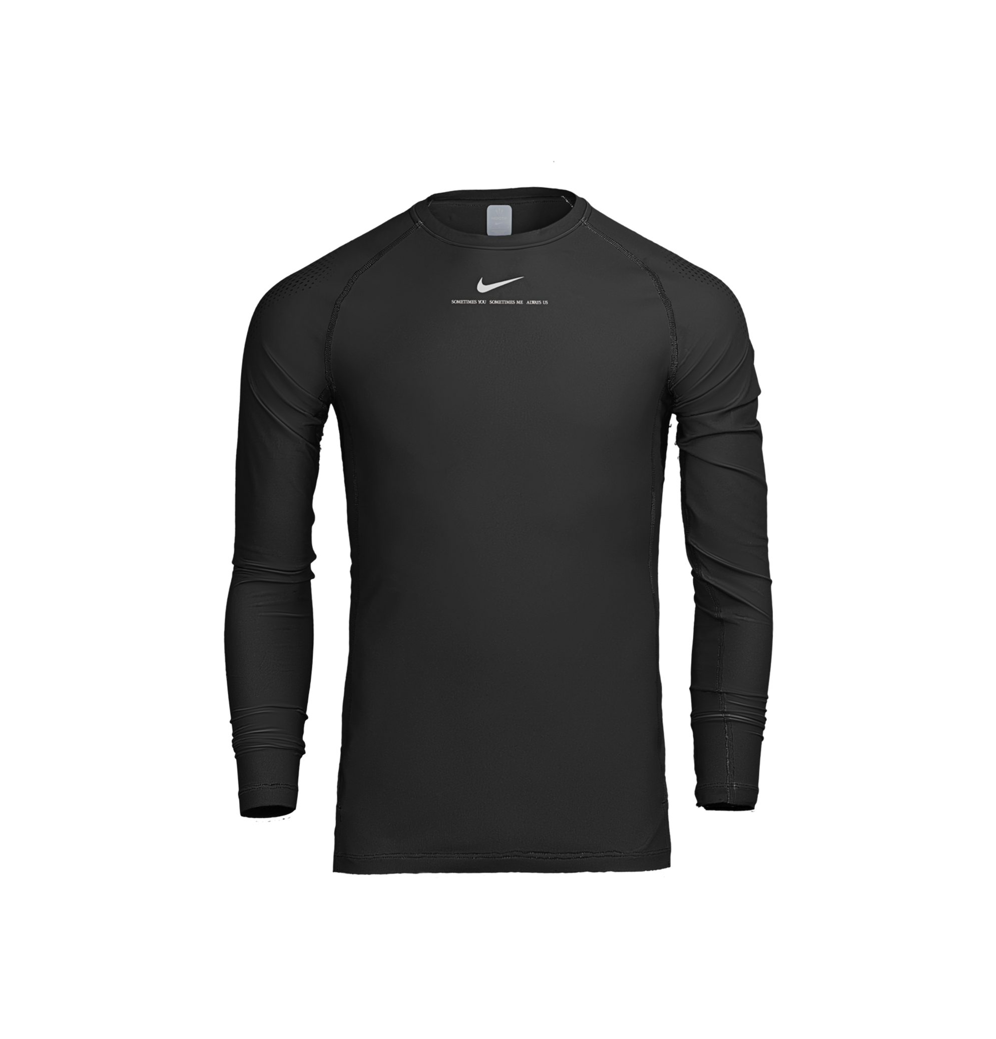LS BASE LAYER TOP - BLACK image.