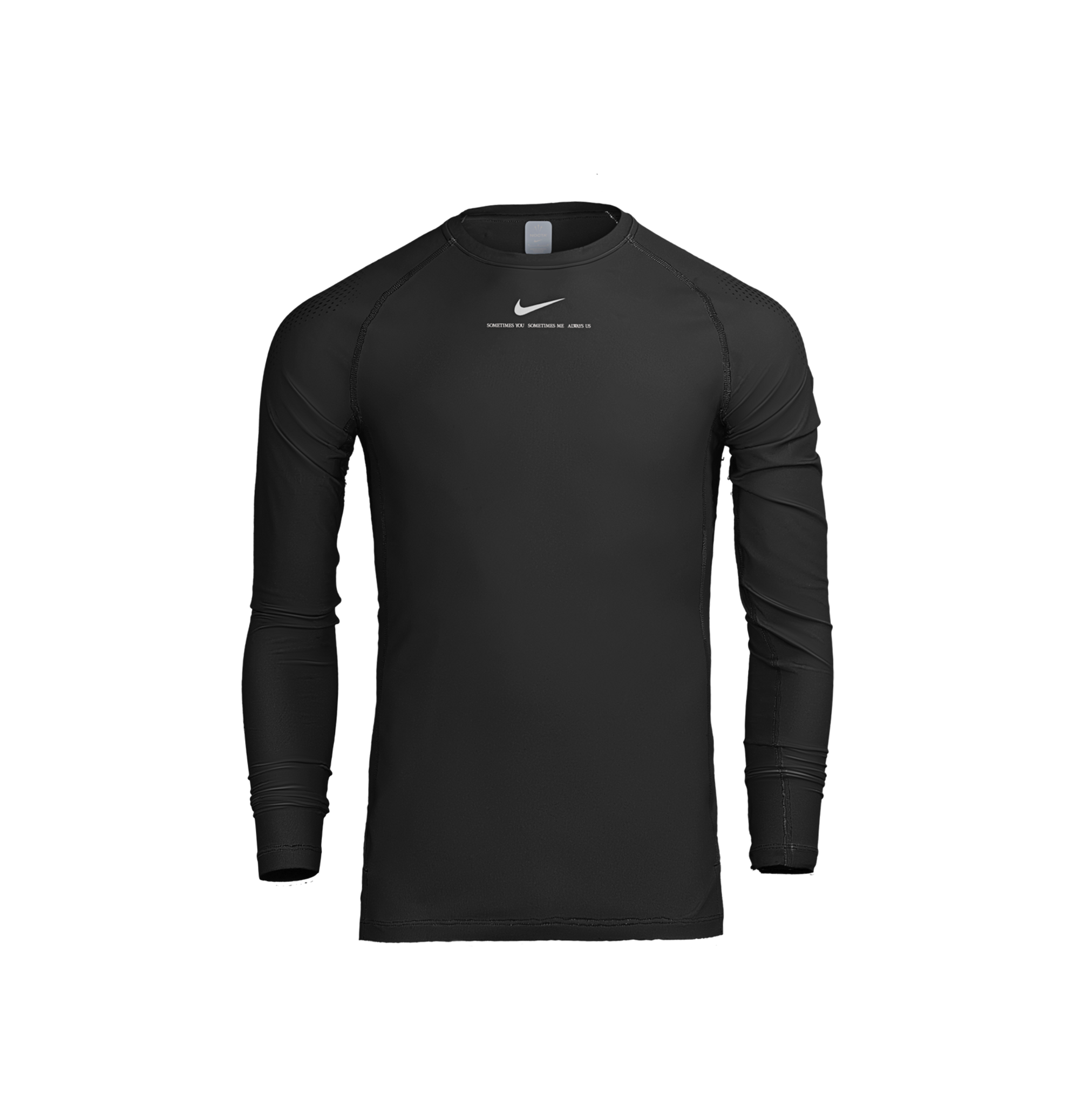 LS BASE LAYER TOP - BLACK image.