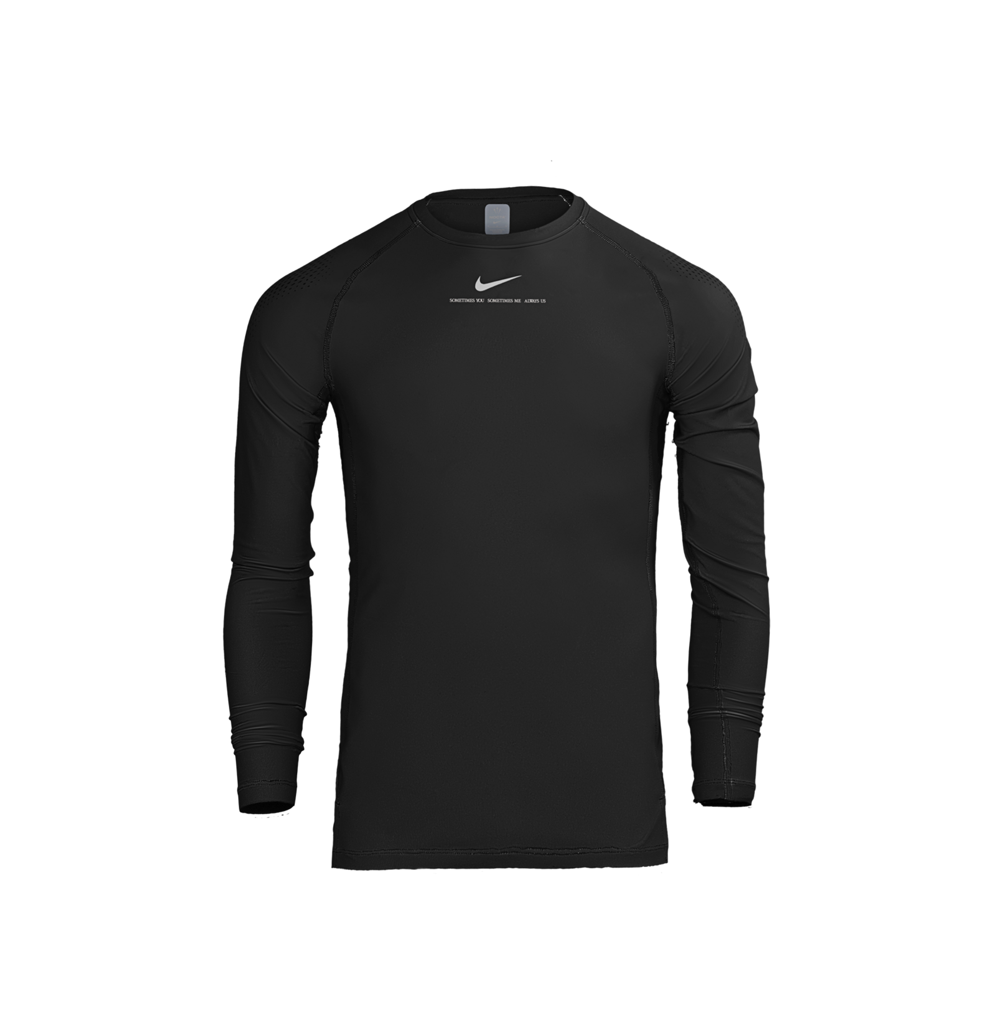 LS BASE LAYER TOP - BLACK image.