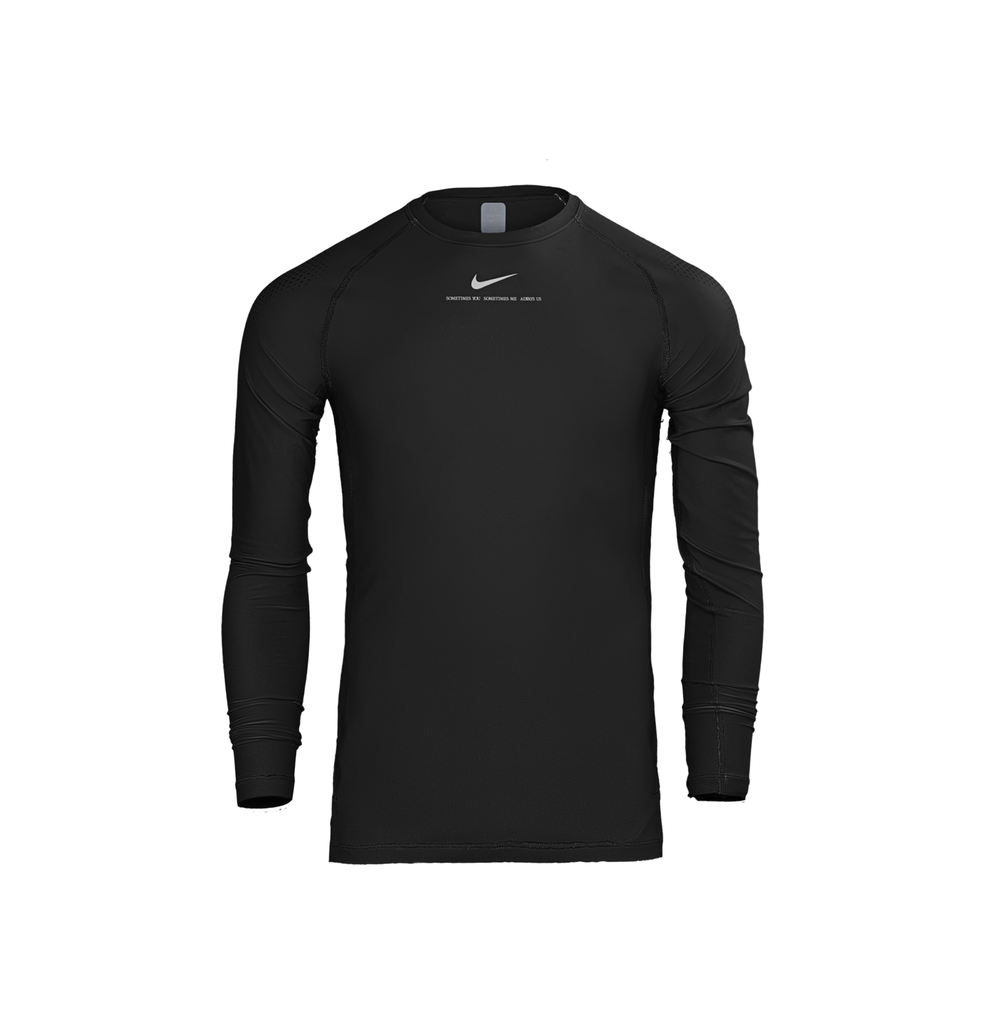 LS BASE LAYER TOP - BLACK image.