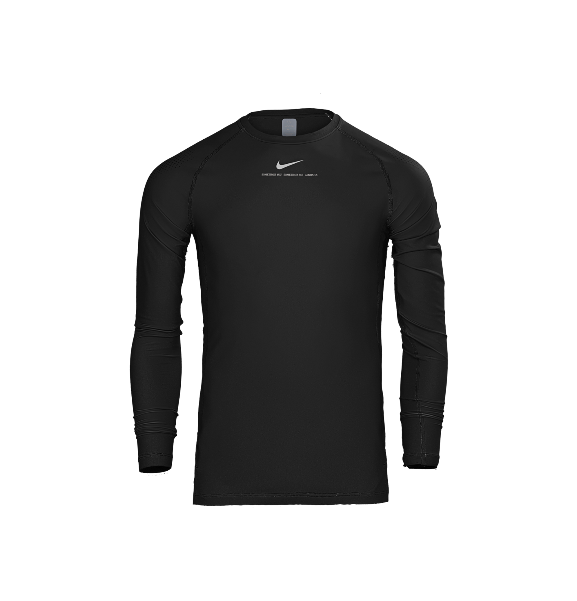 LS BASE LAYER TOP - BLACK image.