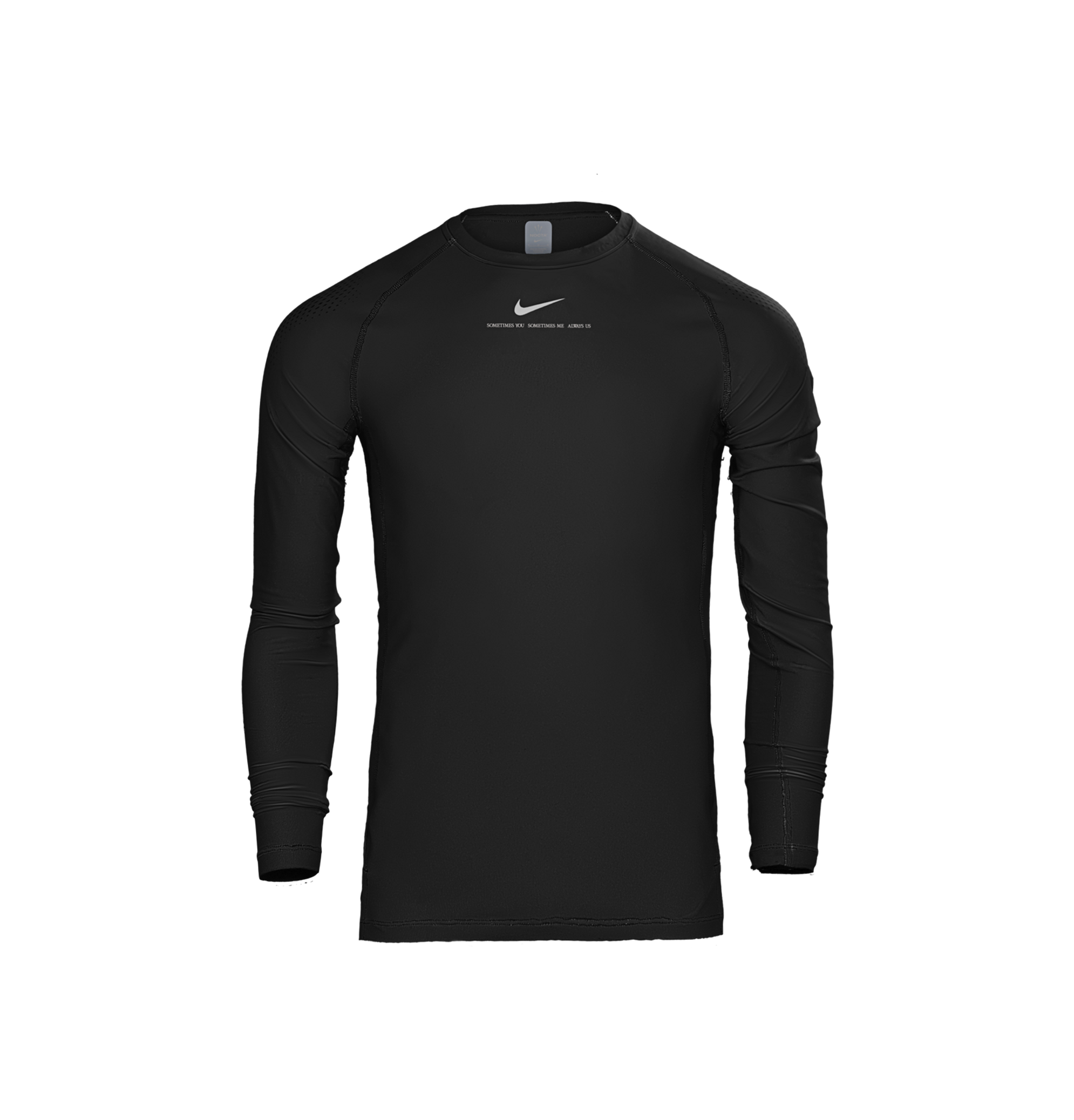LS BASE LAYER TOP - BLACK image.
